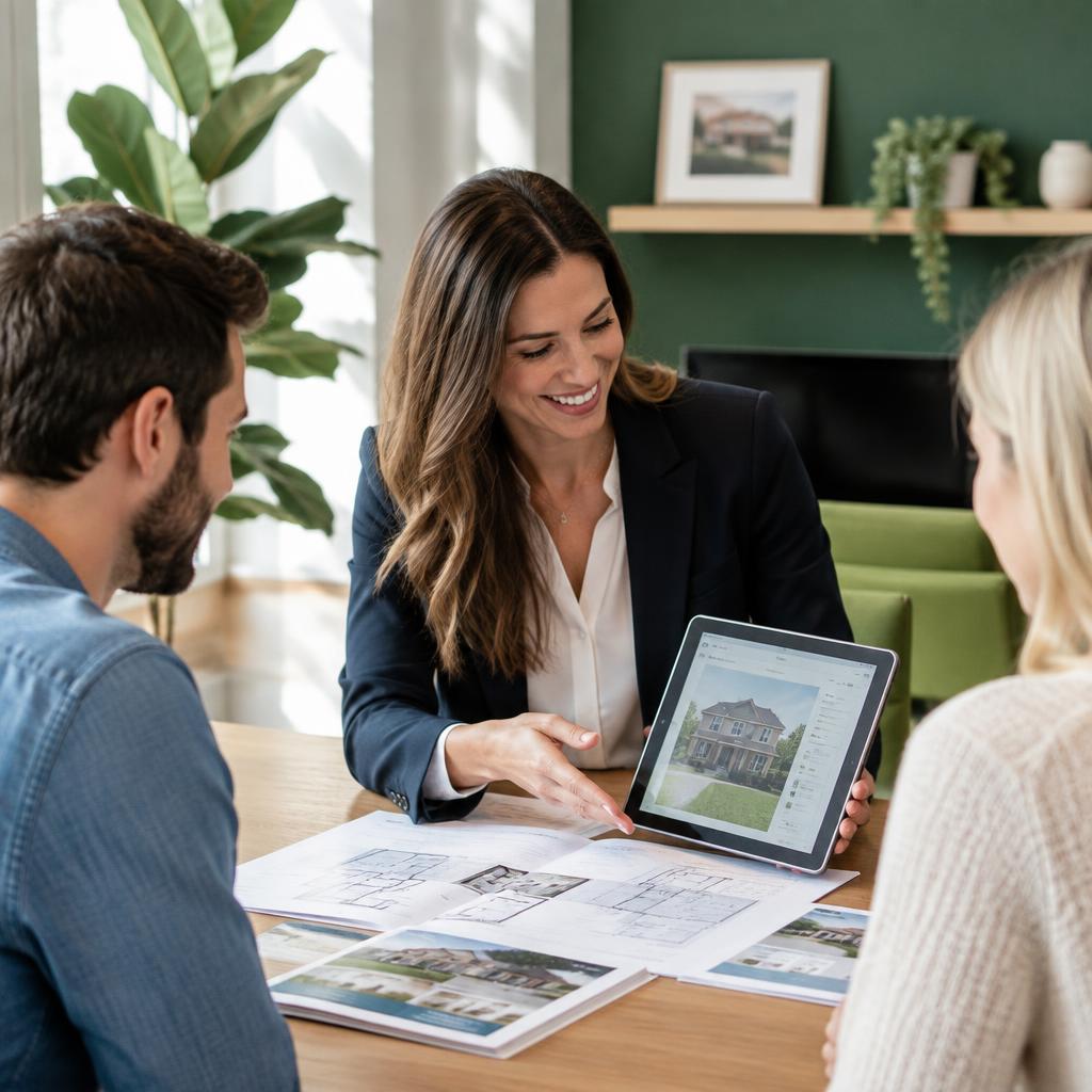 Agente immobiliare al lavoro